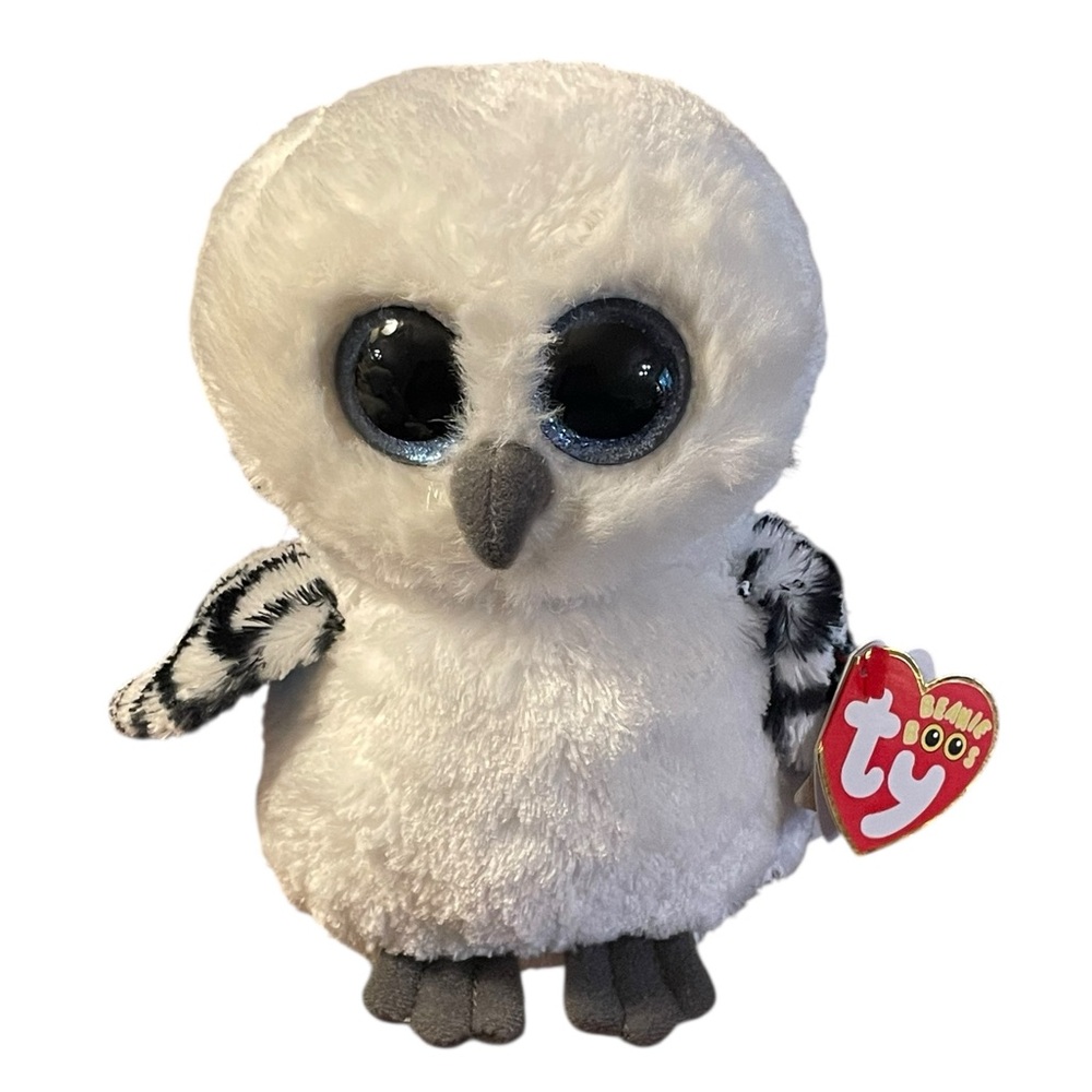 Ty Beanie Boos Spells 2014 6” Plush White and Gray Snow Owl